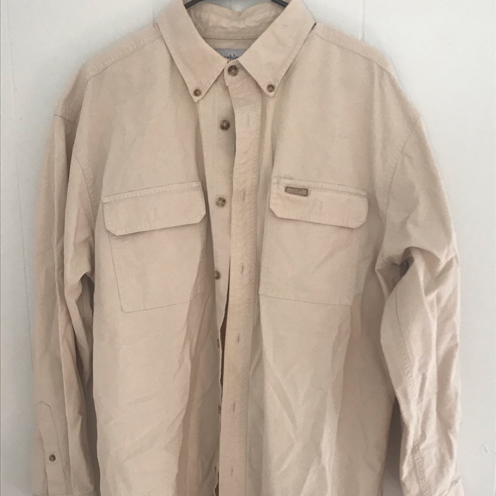 Mens long sleeve carhartt shirt size Large